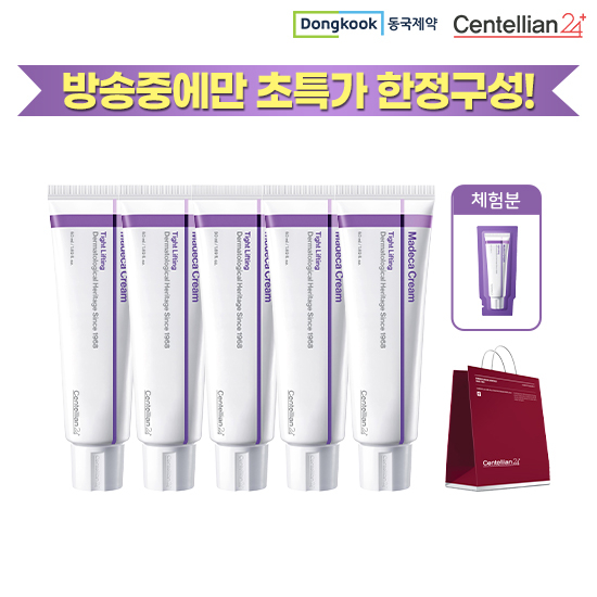 동국제약 마데카크림 타이트 리프팅 초특가 패키지 (50ml*5 + 1ml + 쇼핑백)