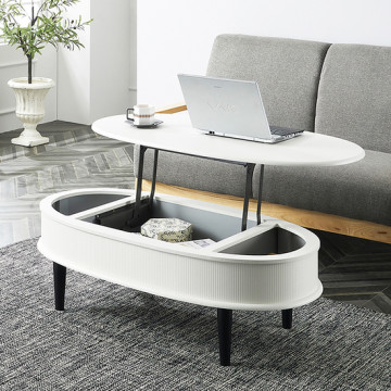 리프트 수납테이블 듀얼안전 모리 타원형 거실 소파탁자
