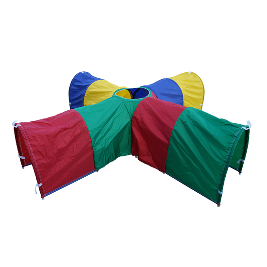 키즈타임 크로스터널 십자형 놀이 텐트 터널 실내