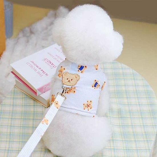 곰돌이똑딱이하네스옷 메쉬하네스옷리드줄세트블루 (WD956AC)