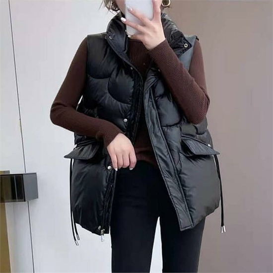 [오노마] ONM 광택 포켓 포인트 데일리 패딩 베스트 캐주얼 스타일