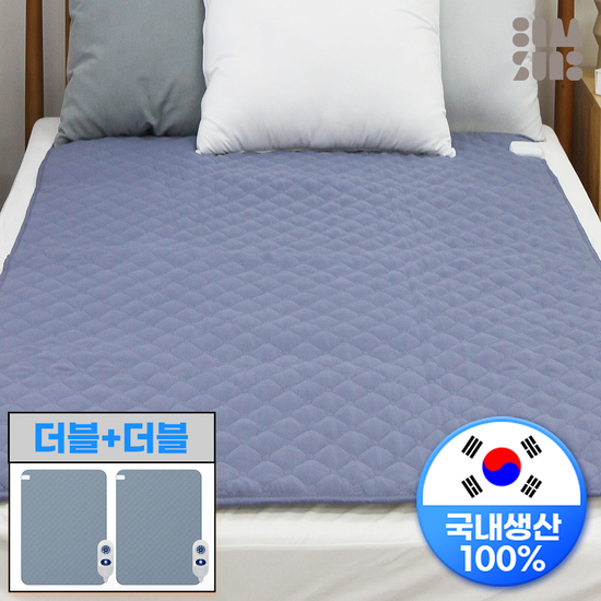 [더블+더블 SET] 감성전자 5분발열 온가족 온열매트 전기장판 전기매트