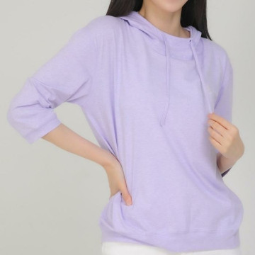 [오노마] ONM 여름 여성 7부 후드티 면티셔츠 후드티셔츠 여성의류