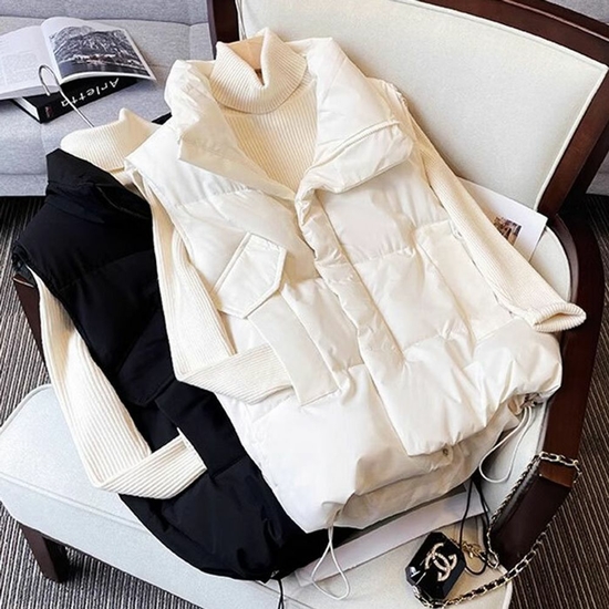 베이직다운패딩조끼 기본베스트 일상심플 IT23003 (HJJ-WD50A82)