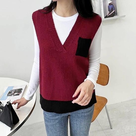 조끼코디 베스트코디 패딩 여자조끼 루즈핏 베스트 (HJJ-WDF99D7)