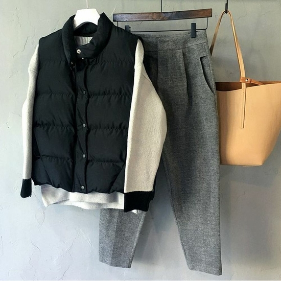 남녀공용 DS쪼끼패딩 커플 조끼패딩 점퍼 베스트 (HJJ-W85104F)