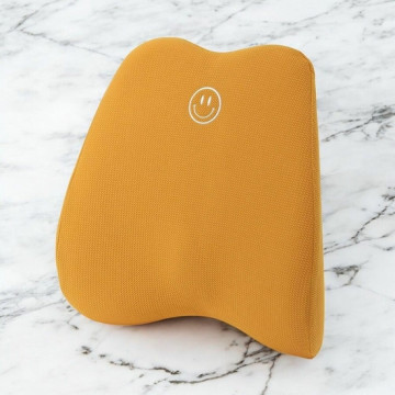 게더릭 스마일 메모리폼 의자 등받이 쿠션 옐로우 (HJJ-WFG3KIP)