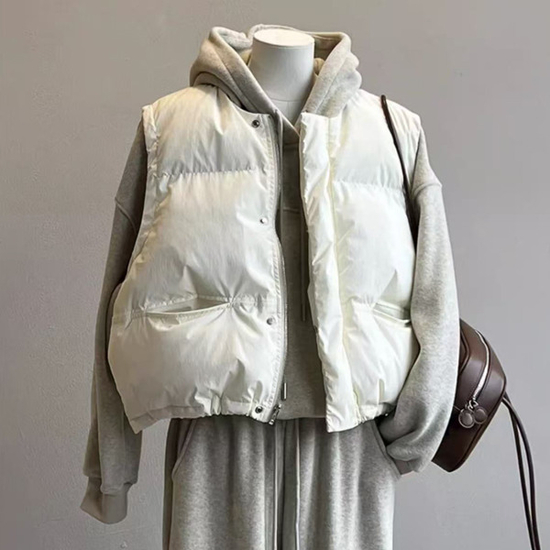 (넬리) 코니 라운드넥 패딩조끼_NC4JP018