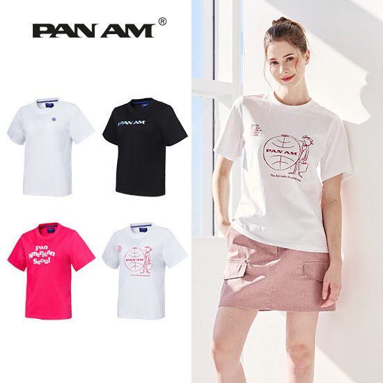 [PAN AM] 팬암 26SS 여성 반팔 티셔츠 4종 세트