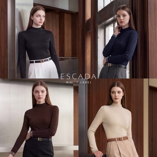 [방송에서만 이가격]에스까다 26FW 실크 니트 모크넥 1종