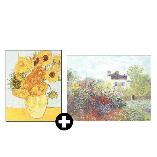 [명화 마스터피스 컬렉션] 모네 예술가의정원(중대형)+고흐 해바라기(중형) 크게보기