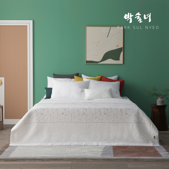 (킹) 박술녀 자수 풍기인견 침구풀세트 (작품명:청화)