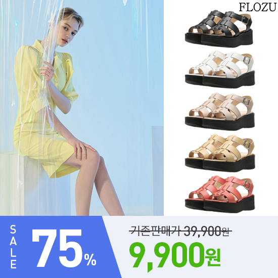 상품상세-2099185-플로쥬 소가죽 와이드 플랫폼 샌들