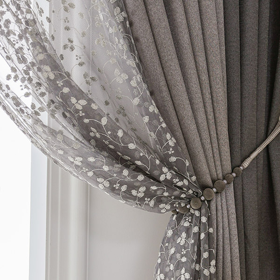 지나송 아멜리아 자수 암막커튼 슈퍼특대형 크게보기