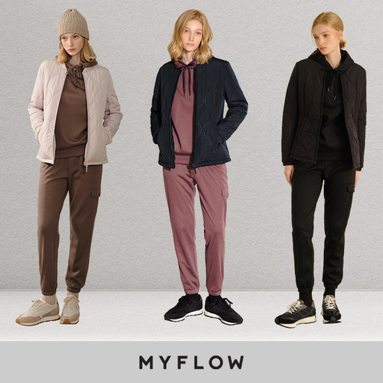 마이플로우 여성 패딩 기모 자켓+보아퍼 셋업 총 3종