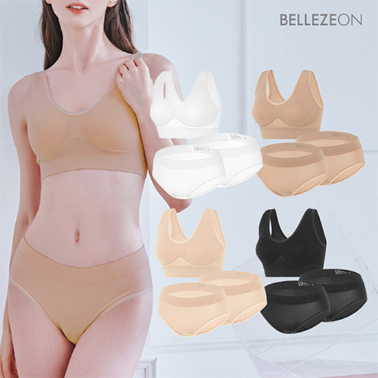 [벨레즈온] 데일리 심리스 베이직 컬렉션 브라팬티4세트+팬티4종 