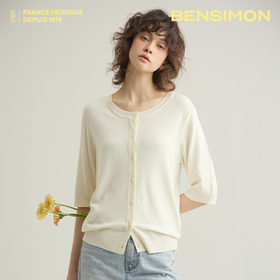 벤시몽 25SS 여성 반팔 니트 가디건 SET3보기