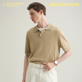 벤시몽 25SS 남성 반팔 카라 니트 세트 3보기