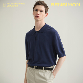 벤시몽 25SS 남성 반팔 카라 니트 세트 4보기