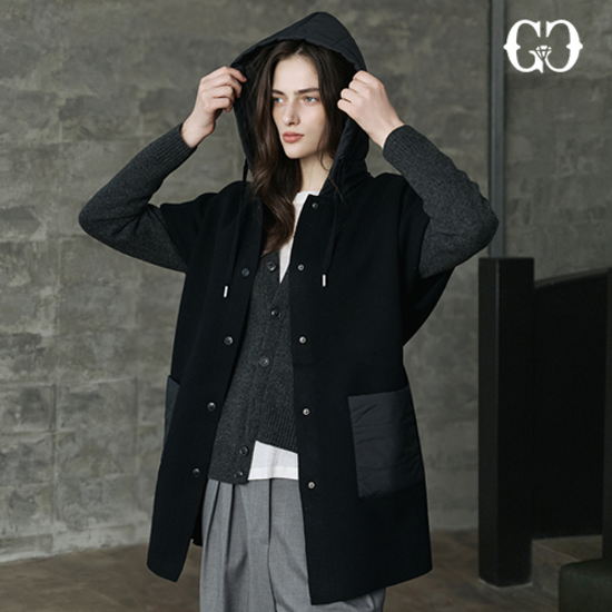 [GGPX] 25FW 패딩 블록 후디 케이프 1종 크게보기