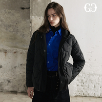 [GGPX] 25FW 후드배색 퀼팅 하프점퍼