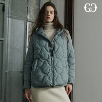 [GGPX] 25FW 후드배색 퀼팅 하프점퍼