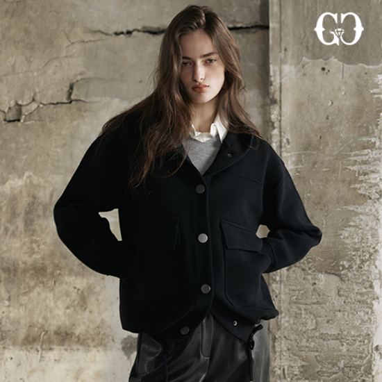 [GGPX] 25FW 자카드 직조 니트 하프코트1종 크게보기