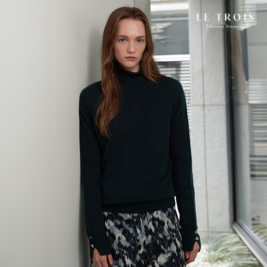 [론칭가119,000]24FW 르투아 캐시미어 글리터 하프넥 니트 