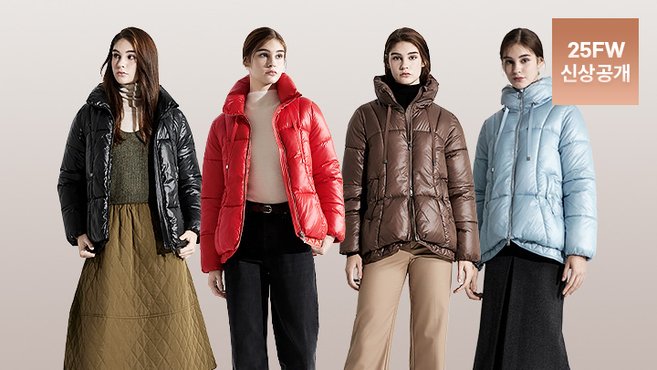 지베르니 25FW 글로시 벨벳 패딩점퍼