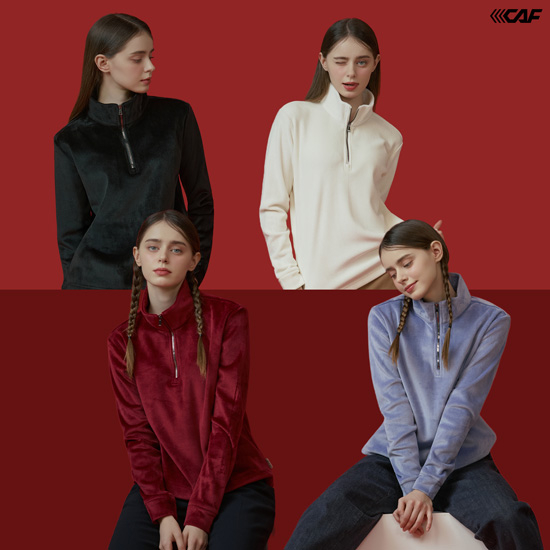 [Lecaf] 르까프 25FW 여성 포그니티 하프집업 티셔츠 4종