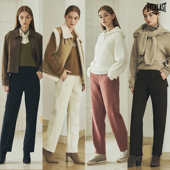 에버라스트 25FW 여성 코듀로이 기모 팬츠 4종