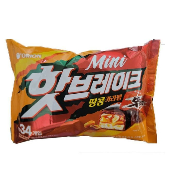 오리온 미니 핫브레이크 땅콩카라멜 455g x 2개