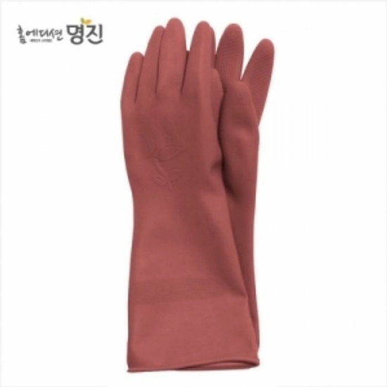 10732742-일시품절 - 명진 시크한 고무장갑 소 32x20cm 라이트레드