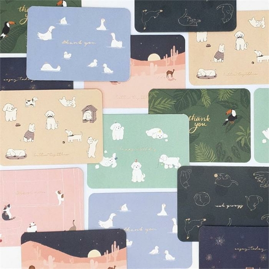 [핑크풋] 디어유 카드 ver2 축하 메시지 편지 엽서