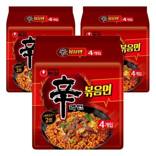 농심 신라면볶음면, 131g, 12개