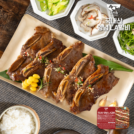 한끼육 국내산 양념 LA갈비 400g*10팩(총 4kg)