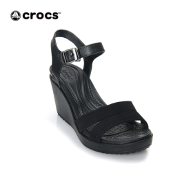 크록스 crocs 레이웨지 2 앵클 스트랩  W / 202511-060 (블랙)1보기